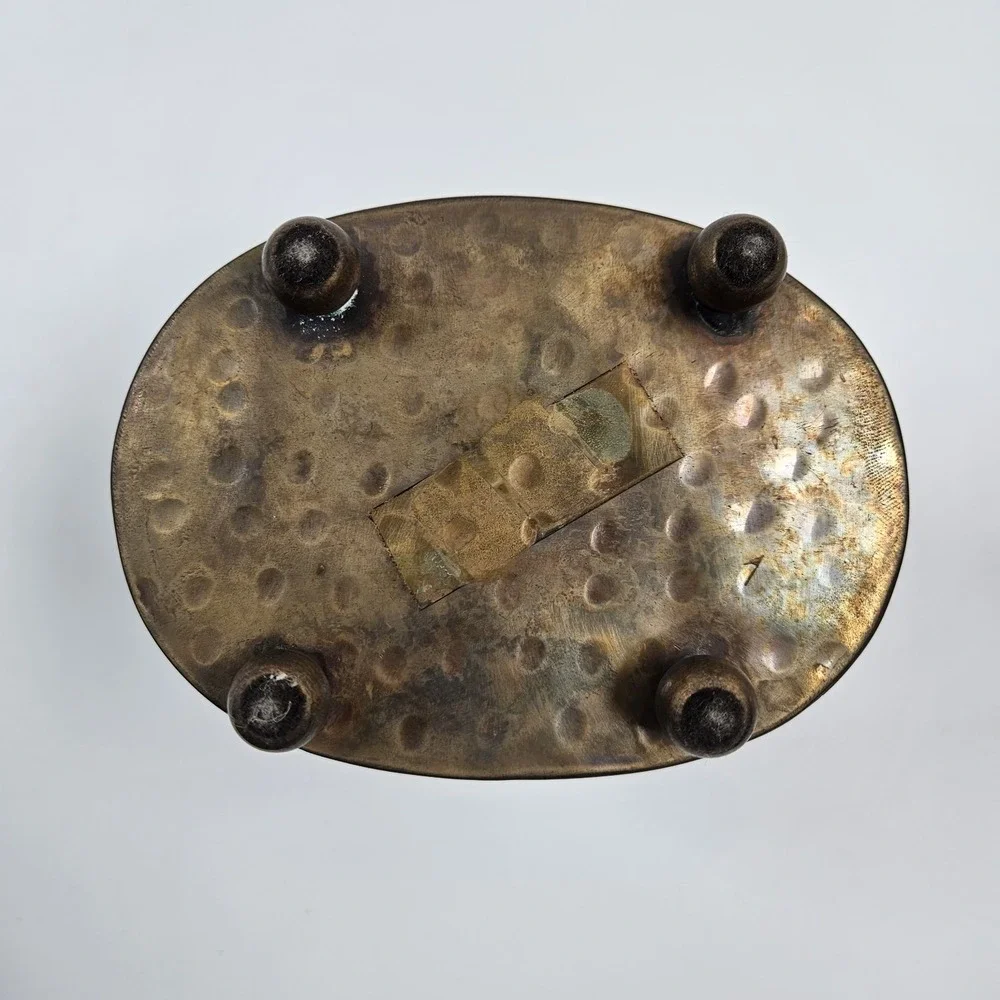 Brass Monkey‎ Canister Footed Tea Caddy Decorative Storage Trinket Box VTG
